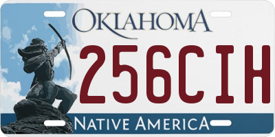 OK license plate 256CIH
