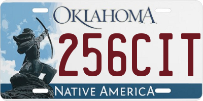 OK license plate 256CIT