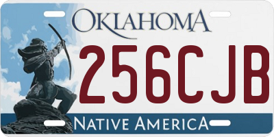 OK license plate 256CJB