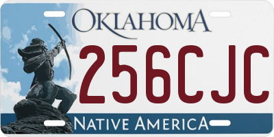 OK license plate 256CJC