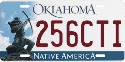 OK license plate 256CTI