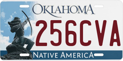 OK license plate 256CVA