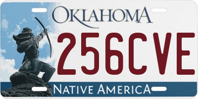 OK license plate 256CVE