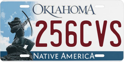 OK license plate 256CVS