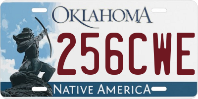 OK license plate 256CWE
