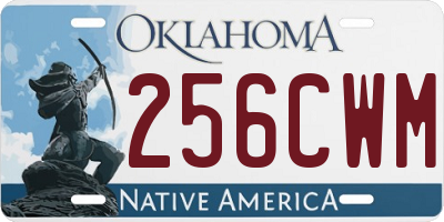 OK license plate 256CWM