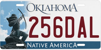OK license plate 256DAL