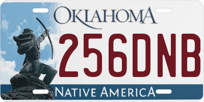 OK license plate 256DNB