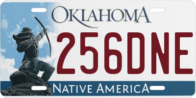 OK license plate 256DNE
