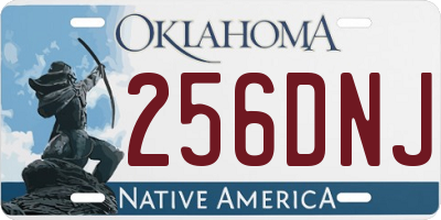 OK license plate 256DNJ