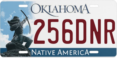 OK license plate 256DNR