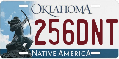 OK license plate 256DNT