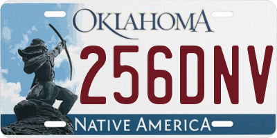 OK license plate 256DNV
