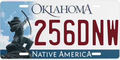 OK license plate 256DNW