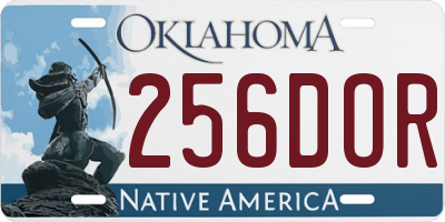 OK license plate 256DOR