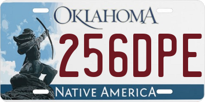 OK license plate 256DPE