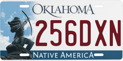 OK license plate 256DXN
