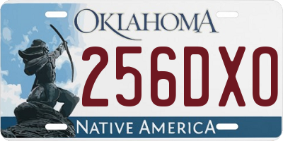 OK license plate 256DXO