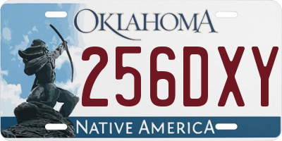 OK license plate 256DXY