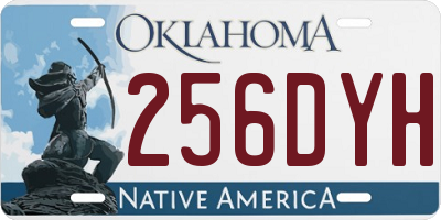 OK license plate 256DYH