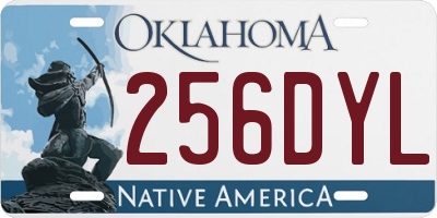 OK license plate 256DYL