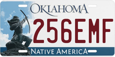 OK license plate 256EMF
