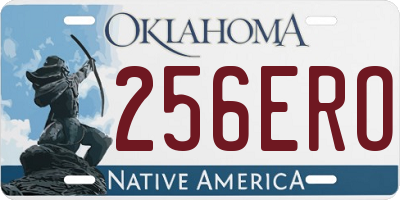 OK license plate 256ERO