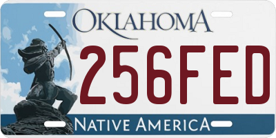 OK license plate 256FED