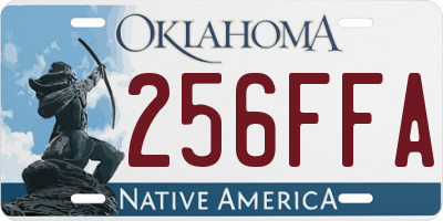 OK license plate 256FFA