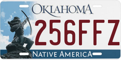 OK license plate 256FFZ