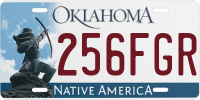 OK license plate 256FGR