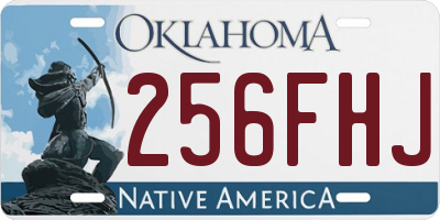 OK license plate 256FHJ