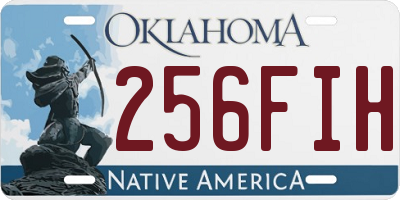 OK license plate 256FIH