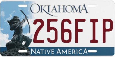 OK license plate 256FIP