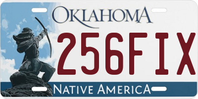 OK license plate 256FIX