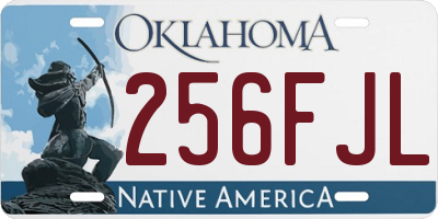 OK license plate 256FJL