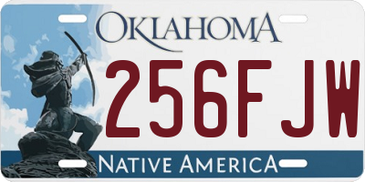 OK license plate 256FJW