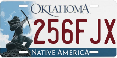 OK license plate 256FJX