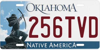 OK license plate 256TVD