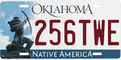 OK license plate 256TWE