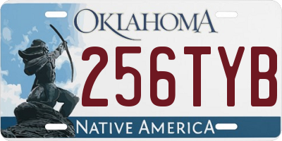 OK license plate 256TYB