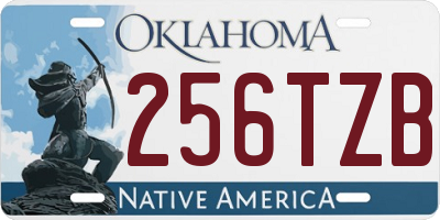 OK license plate 256TZB