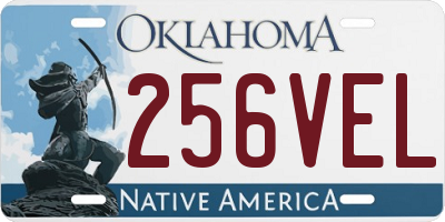 OK license plate 256VEL