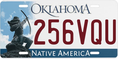 OK license plate 256VQU