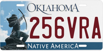 OK license plate 256VRA