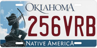 OK license plate 256VRB