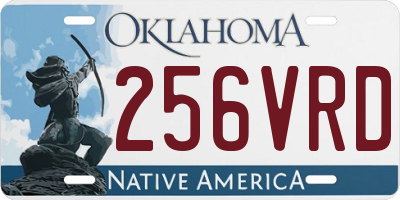 OK license plate 256VRD