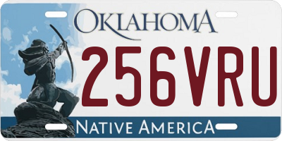 OK license plate 256VRU