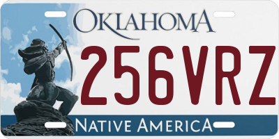 OK license plate 256VRZ