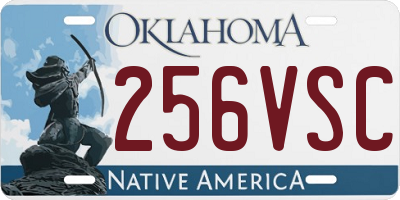 OK license plate 256VSC